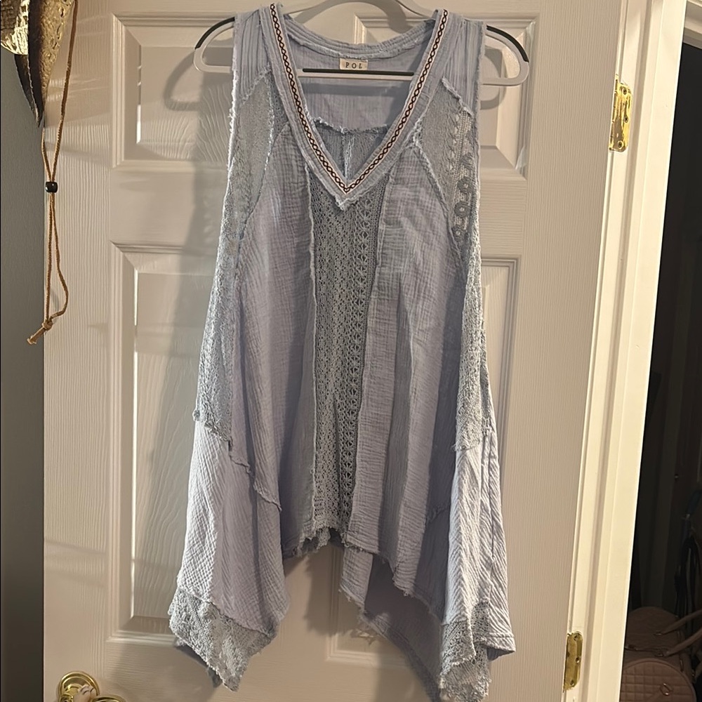 POL Asymmetrical Tunic Top in Small